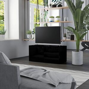 TV Cabinet High Gloss Black 80x34x36 cm Engineered Wood