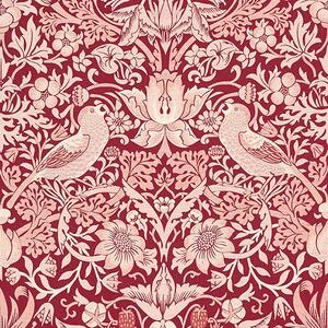 William Morris Strawberry Thief Jacquard Fabric Plum
