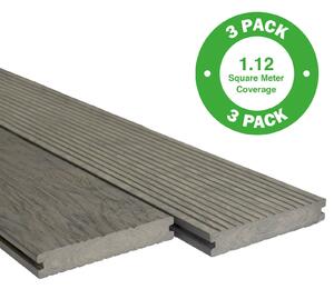 Heritage Board Composite Decking - 3 Pack - Drift - 1.12 m2