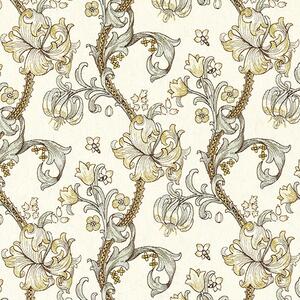 William Morris Golden Lily Embroidered Fabric Dove