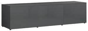 TV Cabinet High Gloss Grey 120x34x30 cm Engineered Wood