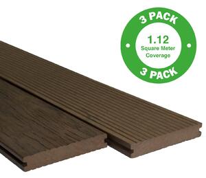 Heritage Board Composite Decking - 3 Pack - Cedar - 1.12m2