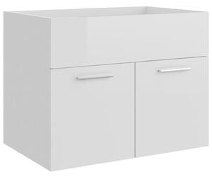 White Gloss Sink Cabinet with Built-in Basin
