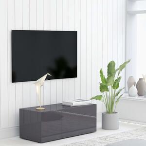 TV Cabinet High Gloss Grey 80x34x30 cm Engineered Wood