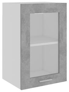 Hanging Glass Cabinet Concrete Grey 40x31x60 cm Engineered Wood