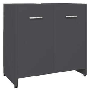 Bathroom Cabinet Grey 60x33x61 cm Engineered Wood
