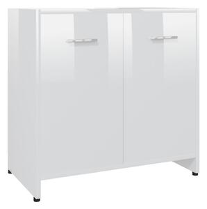 Bathroom Cabinet High Gloss White 60x33x61 cm Engineered Wood