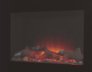Suncrest Radius Electric Fire with Wall Mounted Fitting - Black Glass