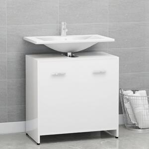 Bathroom Cabinet High Gloss White 60x33x61 cm Chipboard