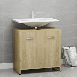 Bathroom Cabinet Sonoma Oak 60x33x61 cm Chipboard