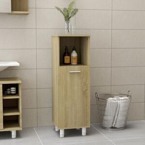 Bathroom Cabinet Sonoma Oak 30x30x95 cm Chipboard