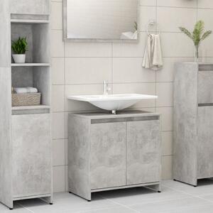 Bathroom Cabinet Concrete Grey 60x33x61 cm Chipboard