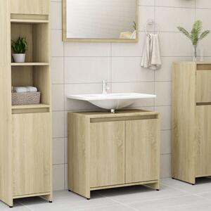 Bathroom Cabinet Sonoma Oak 60x33x61 cm Chipboard