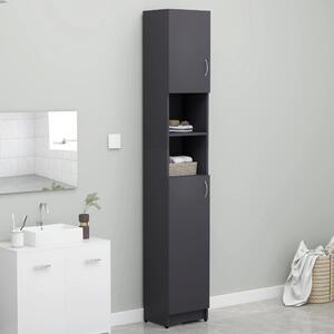 Bathroom Cabinet Grey 32x25.5x190 cm Engineered Wood
