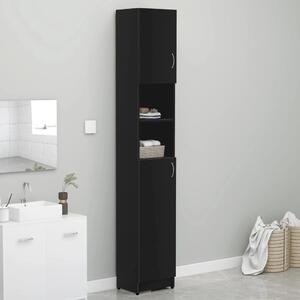 Bathroom Cabinet Black 32x25.5x190 cm Engineered Wood
