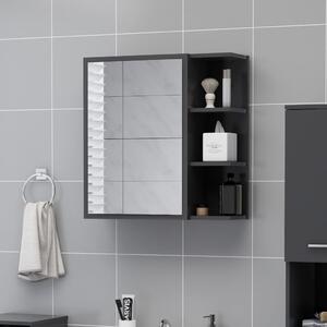 Bathroom Mirror Cabinet Grey 62.5x20.5x64 cm Engineered Wood