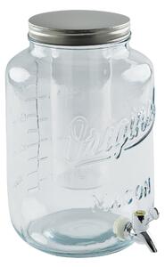 Dunelm 8L Glass Drinks Dispenser with Infuser Clear