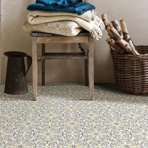 Floorpops Antico Self Adhesive Floor Tiles Grey/White/Yellow