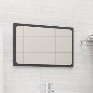 Bathroom Mirror High Gloss Grey 60x1.5x37 cm Chipboard