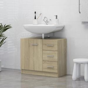 Sink Cabinet Sonoma Oak 63x30x54 cm Chipboard