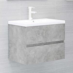 Sink Cabinet Concrete Grey 60x38.5x45 cm Chipboard