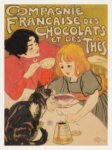 Fine Art Print Compagnie Française des Chocolats et des Thés (Vintage French Cat Poster) Théophile Steinlen