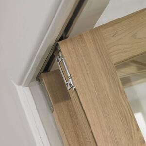 Clear Glazed Oak Folding Internal Doorset - 2545mm Wide