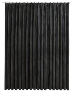 Blackout Curtain with Hooks Velvet Anthracite 290x245 cm