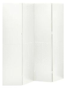 4-Panel Room Dividers 2 pcs White 160x180 cm Steel