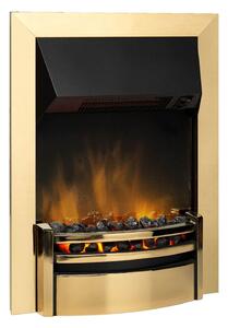 Dimplex Kansas Optiflame Electric Fire with Inset Fitting - Brass & Black