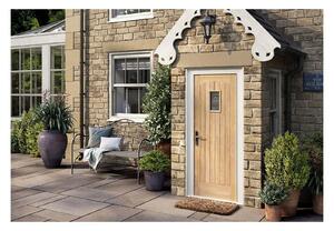 Cottage External Glazed Unfinished Oak 1 Lite Door - 915 x 2135mm