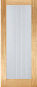 Mexicano Pattern 10 Internal Glazed Unfinished Oak 1 Lite Door - 762 x 1981mm