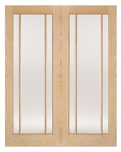 Lincoln Internal Glazed Unfinished Oak 3 Lite Pair Doors - 1067 x 1981mm