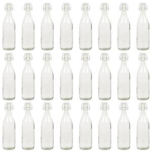 Glass Bottles with Clip Closure 24 pcs 1 L