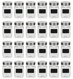 Storage Jars with Sticker 24 pcs 300 ml