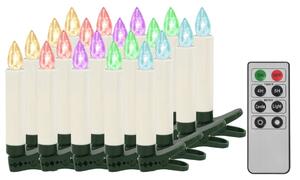 Christmas Wireless LED Candles with Remote Control 20 pcs RGB