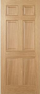 Regency Internal Prefinished Oak 6 Panel Door - 838 x 1981mm