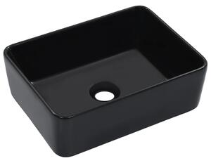 Wash Basin 40x30x13 cm Ceramic Black