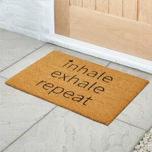 Inhale Exhale Repeat Doormat Yellow/Black