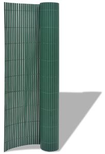 Double-Sided Garden Fence PVC 90x300 cm Green