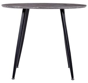 Dining Table Concrete and Black 90x73.5 cm MDF