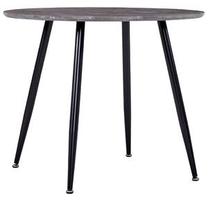 Dining Table Concrete and Black 90x73.5 cm MDF