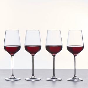 Set of 4 Connoisseur Crystal Glass Red Wine Glasses Clear