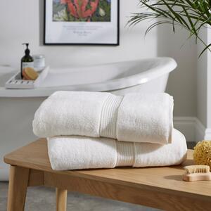 Set of 2 Plush Cotton Bath Sheets Ivory