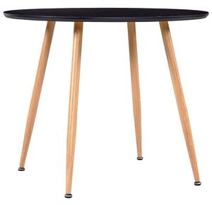 Dining Table Black and Oak 90x73.5 cm MDF