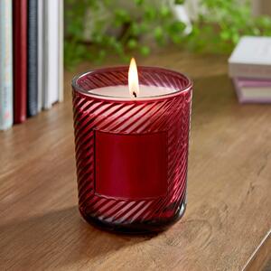 Sugared Raspberry Glass Candle Pink