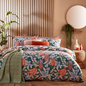 Furn Cypressa Printed Floral Mosaic Duvet Cover Bedding Set Jade