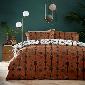 Furn Desert Monkey Exotic Printed Reversible Duvet Cover Bedding Set Amber