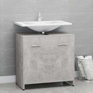 Bathroom Cabinet Concrete Grey 60x33x61 cm Chipboard
