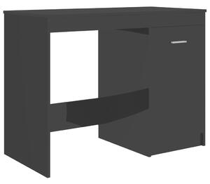 Desk High Gloss Black 100x50x76 cm Engineered Wood